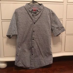 Alfani button up short sleeved shirt